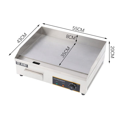 73cm W Stainless Steel Electric Griddle Need to Connect Air Circuit-Breaker