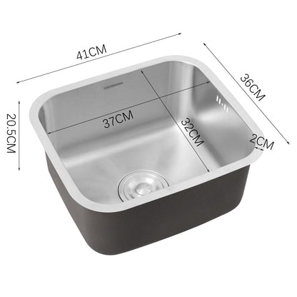 Inset Single Bowl Sink Stainless Steel Kitchen Deep Sinks Large Capacity