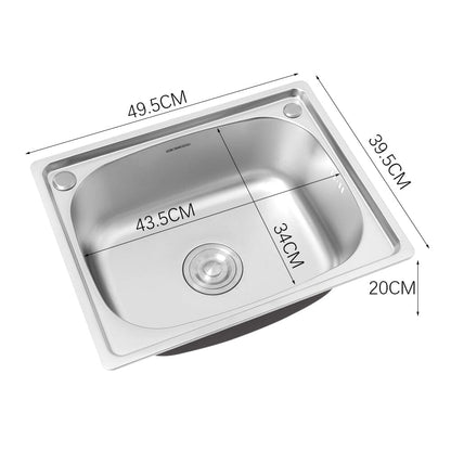 Stainless Steel Kitchen Sink Single Bowl Catering Sink