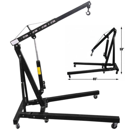 Mobile Folding Hydraulic Engine Crane 2200lb