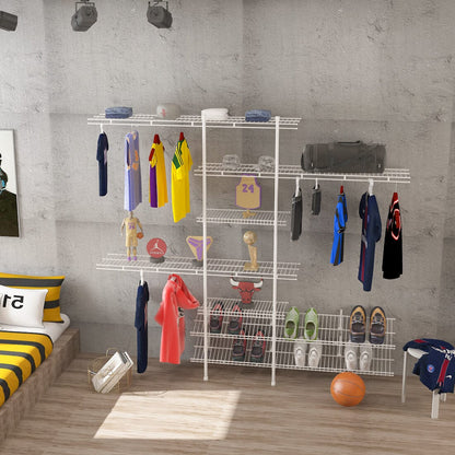 Versatile DIY Closet Set – Durable Steel and Iron Hanging System