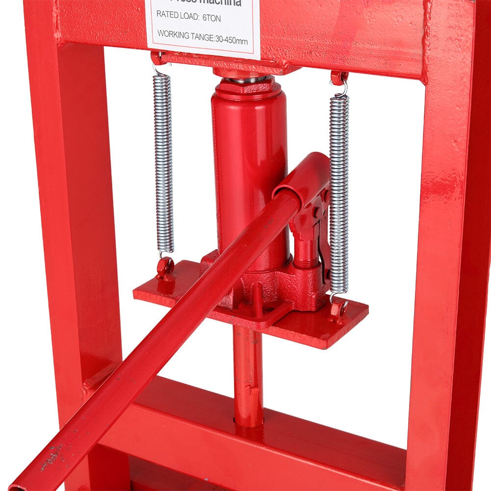 6 Ton Hydraulic H-Frame Shop Press Adjustable Working Table