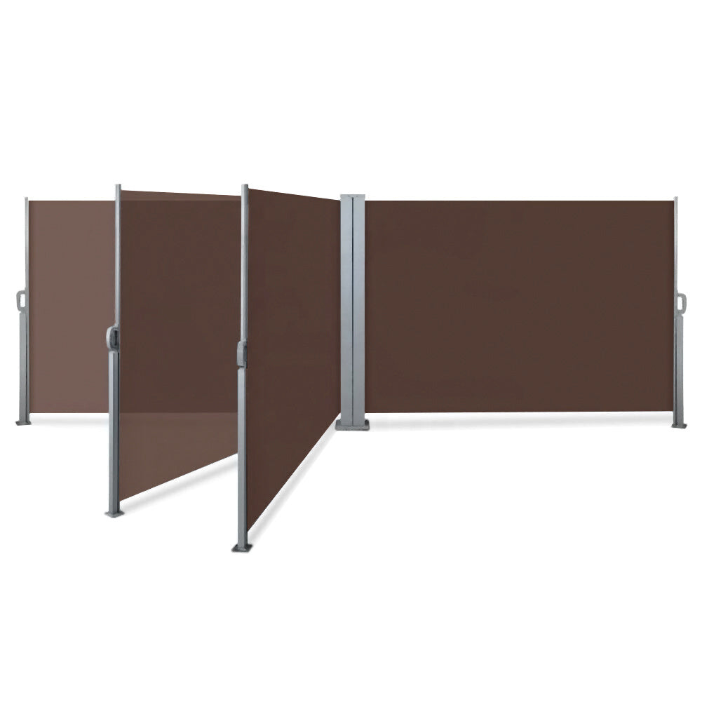 Retractable Double Side Awning in Brown