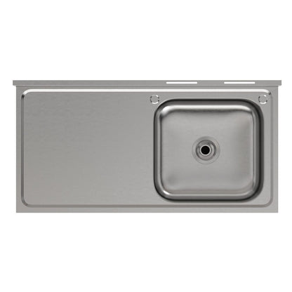 Stainless Steel One Compartment Commercial Sink with Left Drainboard