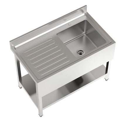 Stainless Steel Hand Wash Basin with Front Side