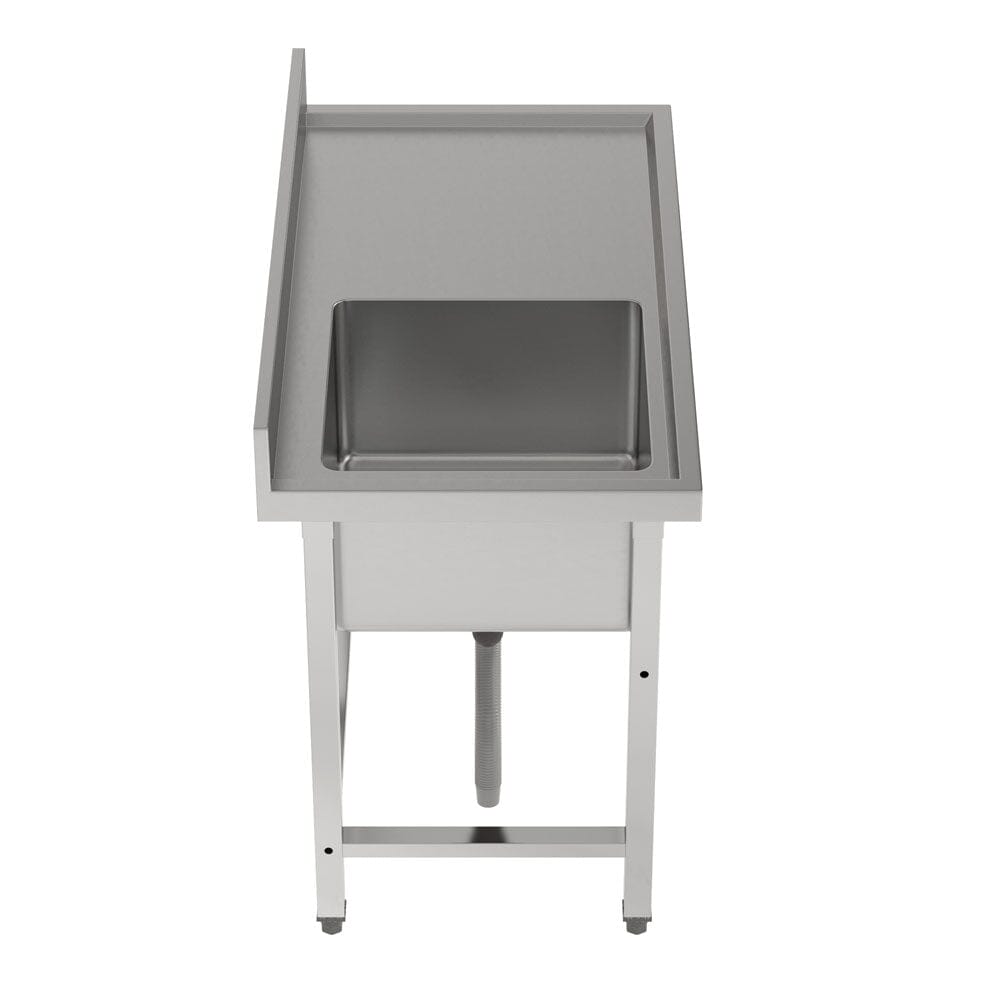 3ft Stainless Steel One Compartment Commercial Sink with Right Drainboard