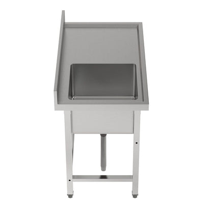 3ft Stainless Steel One Compartment Commercial Sink with Right Drainboard