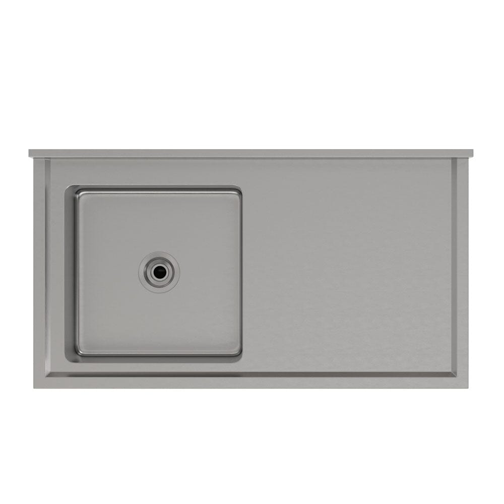 3ft Stainless Steel One Compartment Commercial Sink with Right Drainboard