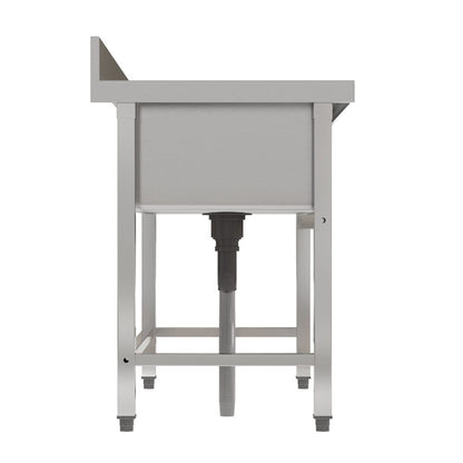3ft Stainless Steel One Compartment Commercial Sink with Right Drainboard
