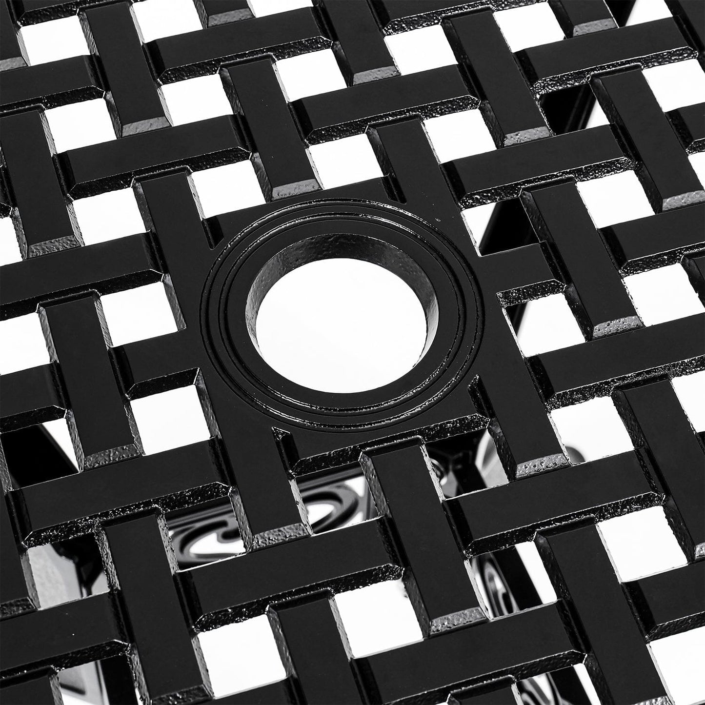 Black Cast Aluminium Square Outdoor Dining Table