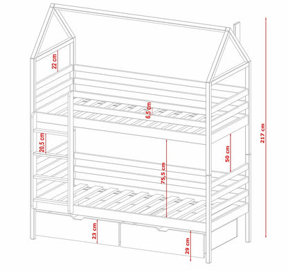 Exeter Wooden Bunk Bed Alex With Storage