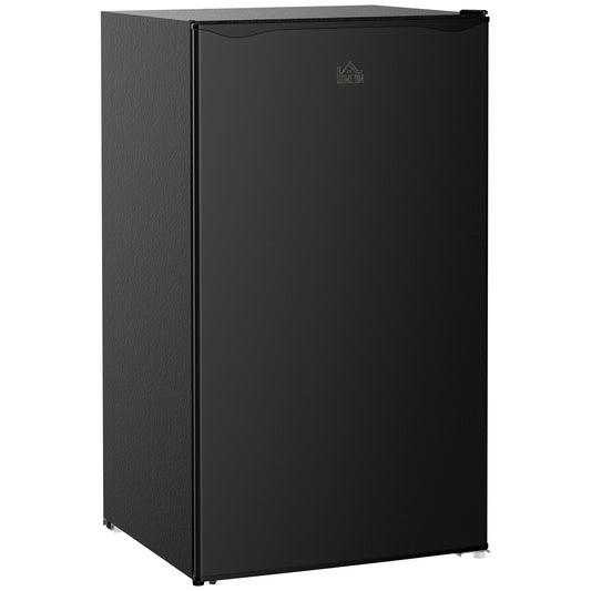 91 Litre Freestanding Under Counter Fridge Freezer W/ Chiller Box, Adjustable Thermostat, 47.5cm Wide, Noise Level: Decibels 40, Black