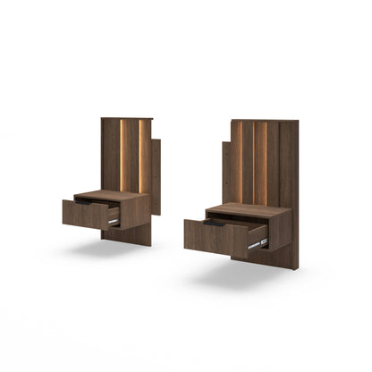 Set of Bedside Tables AMARO Oak Dunin