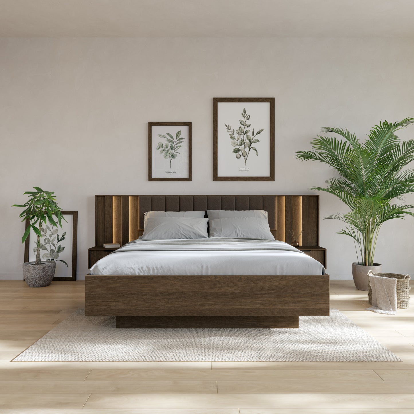 Set of Bedside Tables AMARO Oak Dunin