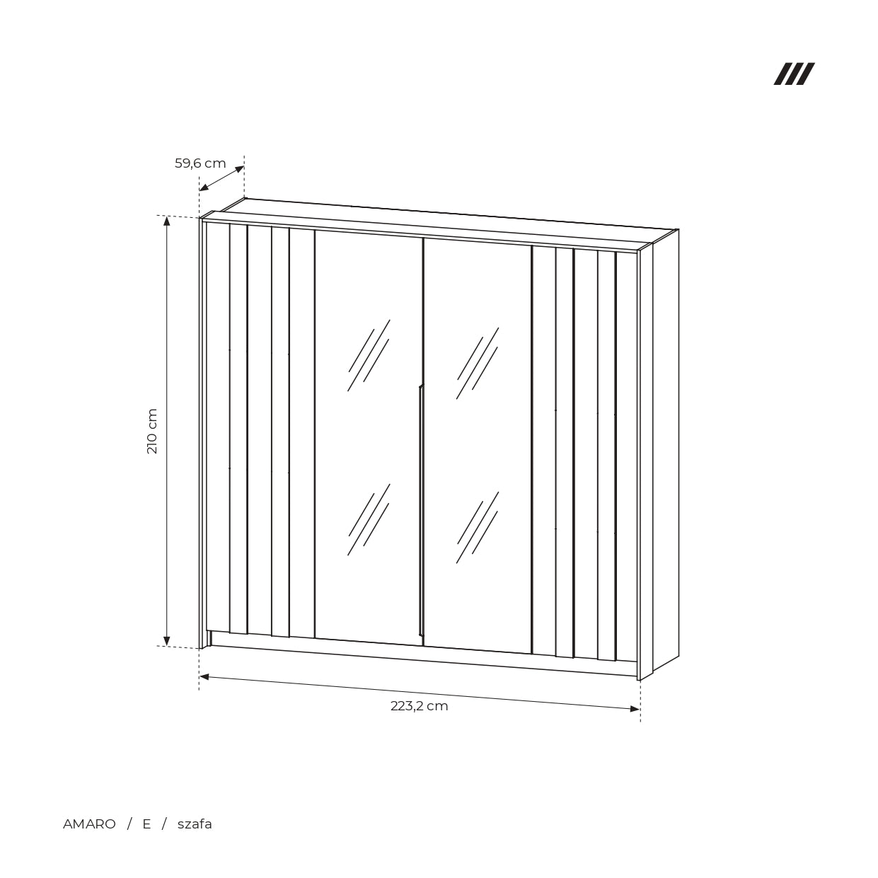 Wardrobe AMARO Oak Dunin