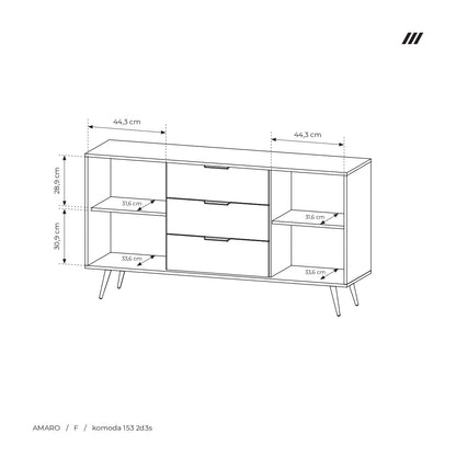 Sideboard 2D3S AMARO Oak Dunin