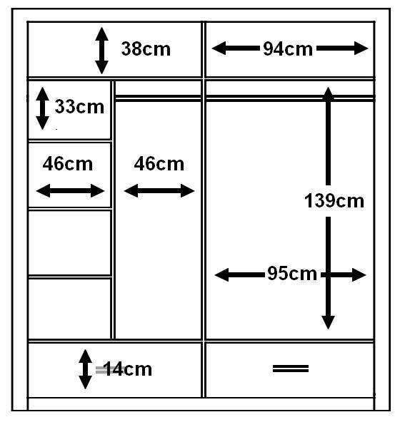 Arti 5 - 2 Sliding Door Wardrobe 200cm