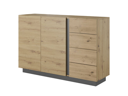 Chest of Drawers 2D4S ARCO Oak Artisan / Grey