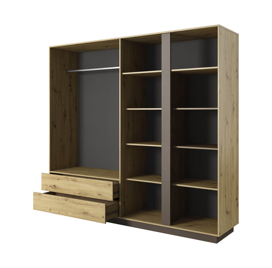 Wardrobe ARCO 220 Oak Artisan / Grey
