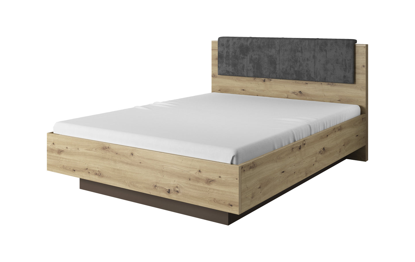 Bed ARCO Oak Artisan / Grey
