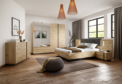 Wardrobe ARCO 220 Oak Artisan / Grey