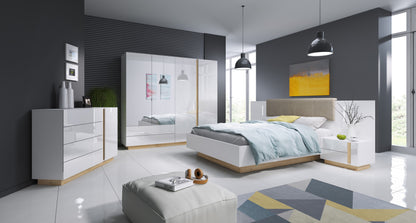Wardrobe ARCO 220 White / White Gloss