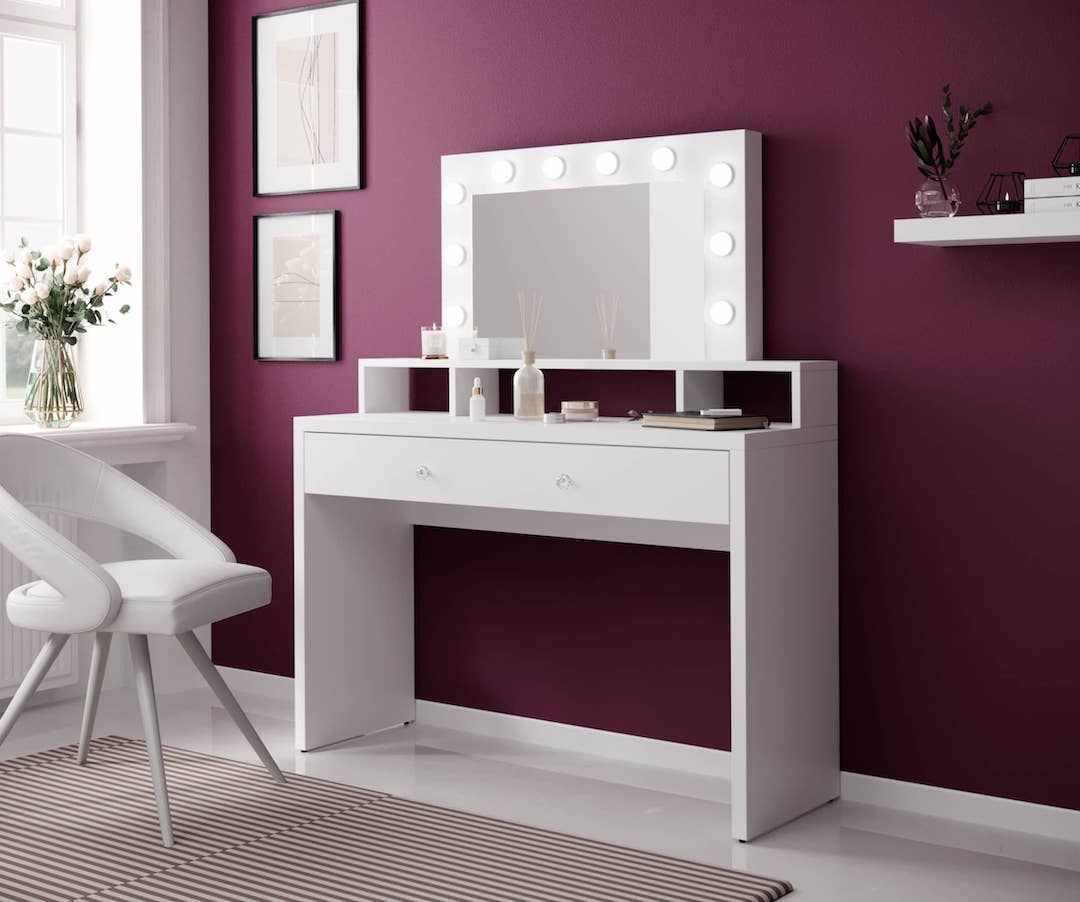 Aria Dressing Table With Mirror 120cm