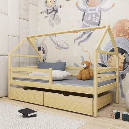 Wooden Single Bed Aaron With Storage