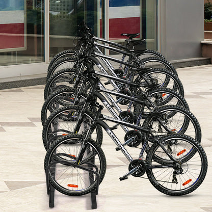 6-Bike Steel Bike Rack for Child BMX Road and Mountain Bikes-Black