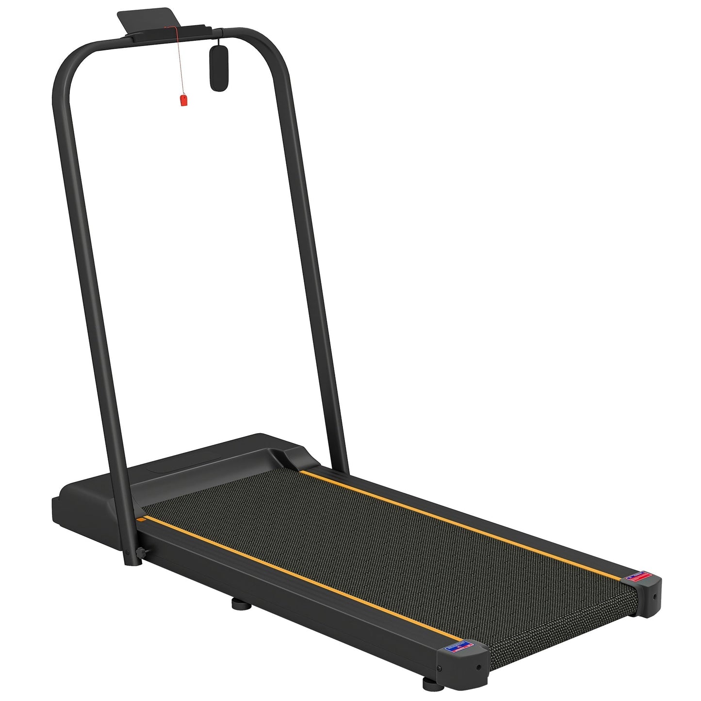 SPORTNOW 2.5HP Walking Pad, 1-6km/h Folding Treadmill with Remote Control and LED Display for Home Gym Office, Orange