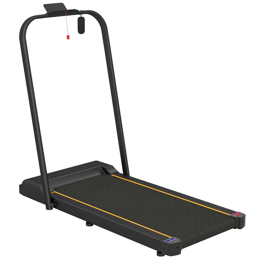 SPORTNOW 2.5HP Walking Pad, 1-6km/h Folding Treadmill with Remote Control and LED Display for Home Gym Office, Orange