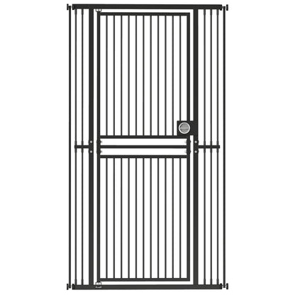 PawHut 180cm Extra Tall Cat Gate, Adjustable Pet Gate with 74-100 cm Wide, Pressure Fit, Pull-Ring Latch, Black