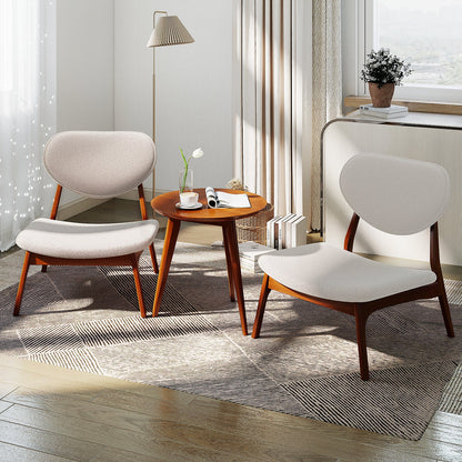Accent Chairs Set of 2 with Side Table for Bedroom Waiting Room-Beige