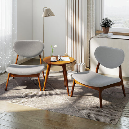 Accent Chairs Set of 2 with Side Table for Bedroom Waiting Room-Grey