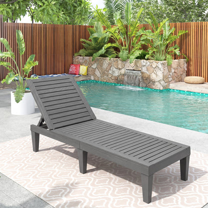 Adjustable Recliner Lounger Beach-Grey