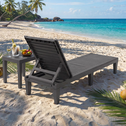 Adjustable Recliner Lounger Beach-Grey