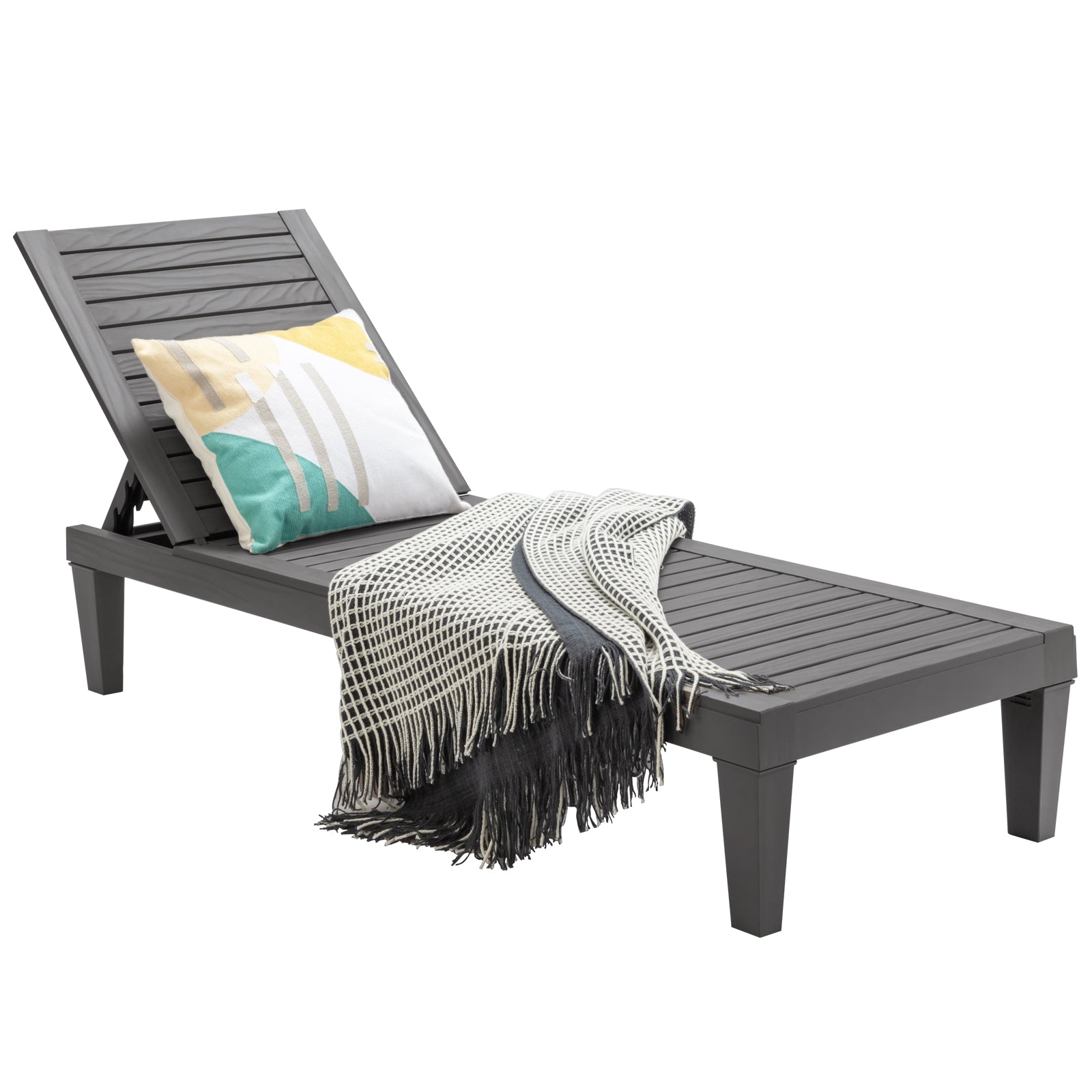 Adjustable Recliner Lounger Beach-Grey
