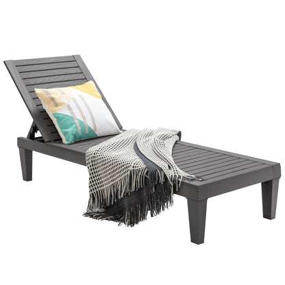 Adjustable Recliner Lounger Beach-Grey