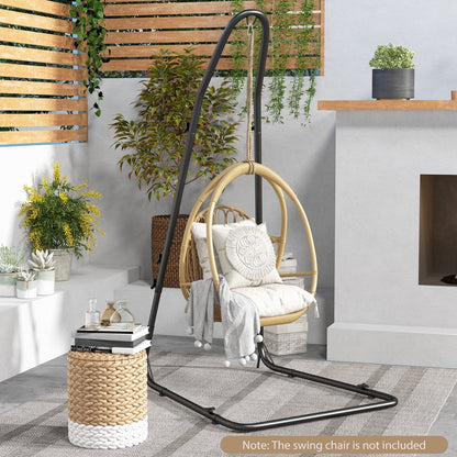 Adjustable Swing Hammock Chair Stand with Heavy-duty Metal Frame