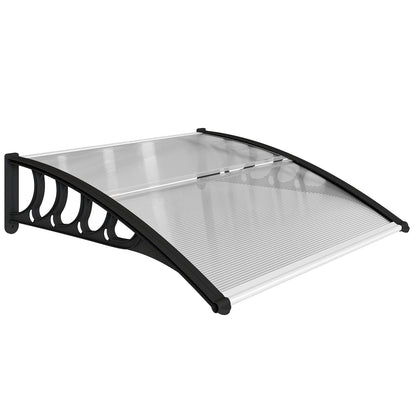 Outsunny Front Door Canopy, Outdoor Awning, Rain Shelter for Window, Porch and Front/Back Door, 103 x 96.5 cm, Clear