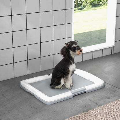 PawHut Dog Toilet Tray for Training Dogs, Dog Litter Tray for Indoor, Outdoor, 63 x 49 x 6cm