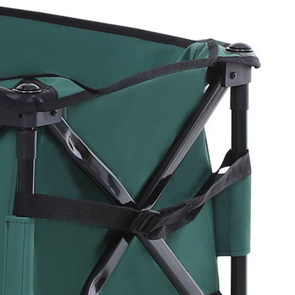 Outsunny 140L Festival Trolley on Wheels, Folding Camping Trolley Cart with Telescopic Handle, Big Wheels for Outdoor Garden Beach Fishing, Green
