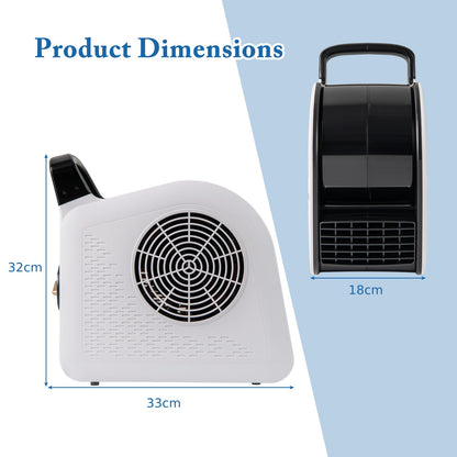Air Mover Carpet Dryer with 3 Speeds 185¬∞ Pivoting Head and 1 AC Outlet
