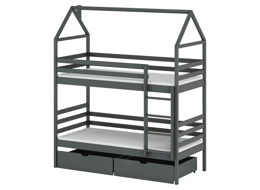 Wooden Bunk Bed Alex With Storage