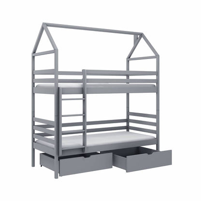 Wooden Bunk Bed Alex With Storage