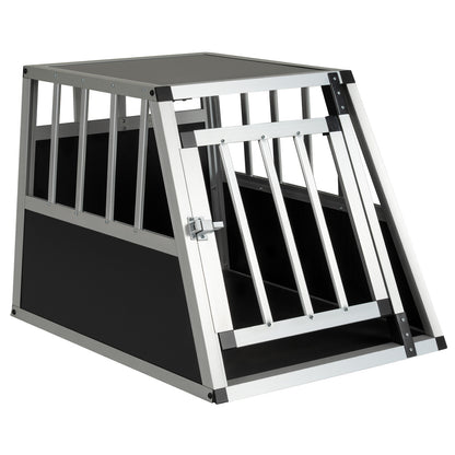 Aluminum Dog Transport Box with Lockable Door Divider for Small Puppy