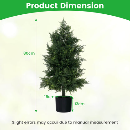 Artificial Cedar Topiary Tree Fake Pine Tree with Plastic Nursery Pot