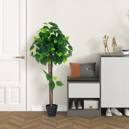 Artificial Hydrangea Tree Fake Potted Silk Tree with Realistic Hydrangea Leaves