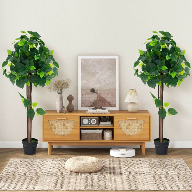 Artificial Hydrangea Tree Fake Potted Silk Tree with Realistic Hydrangea Leaves