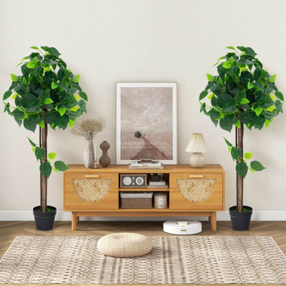 Artificial Hydrangea Tree Fake Potted Silk Tree with Realistic Hydrangea Leaves